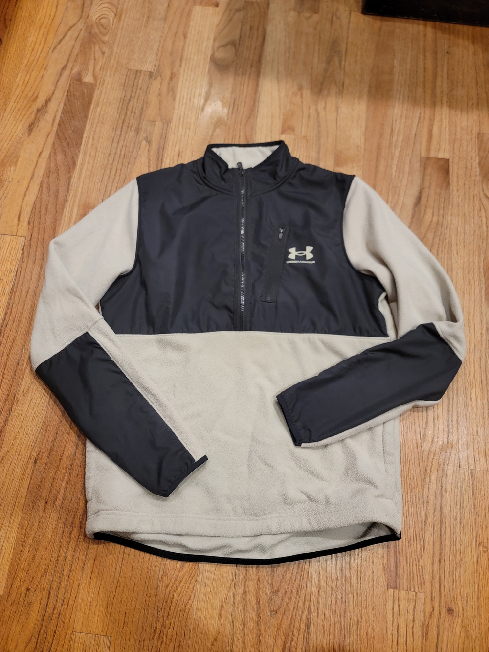 Under Armour Men’s Half-Zip Fleece Jacket - Black & Light Tan